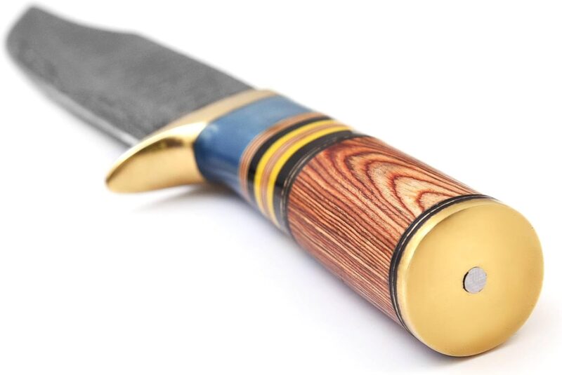Damascus Forged Fixed Blade Camping Knife by BowieKnifeHQ - Image 7