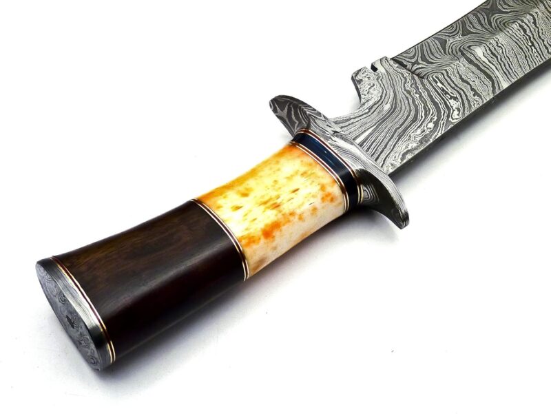 Bowieknifehq Premium Damascus Forged 15-Inch Bowie Knife - Image 7