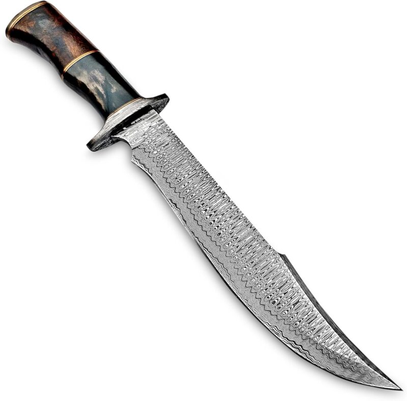 Premium Handmade Damascus Forged 15-Inch Bowie Knife - Image 6