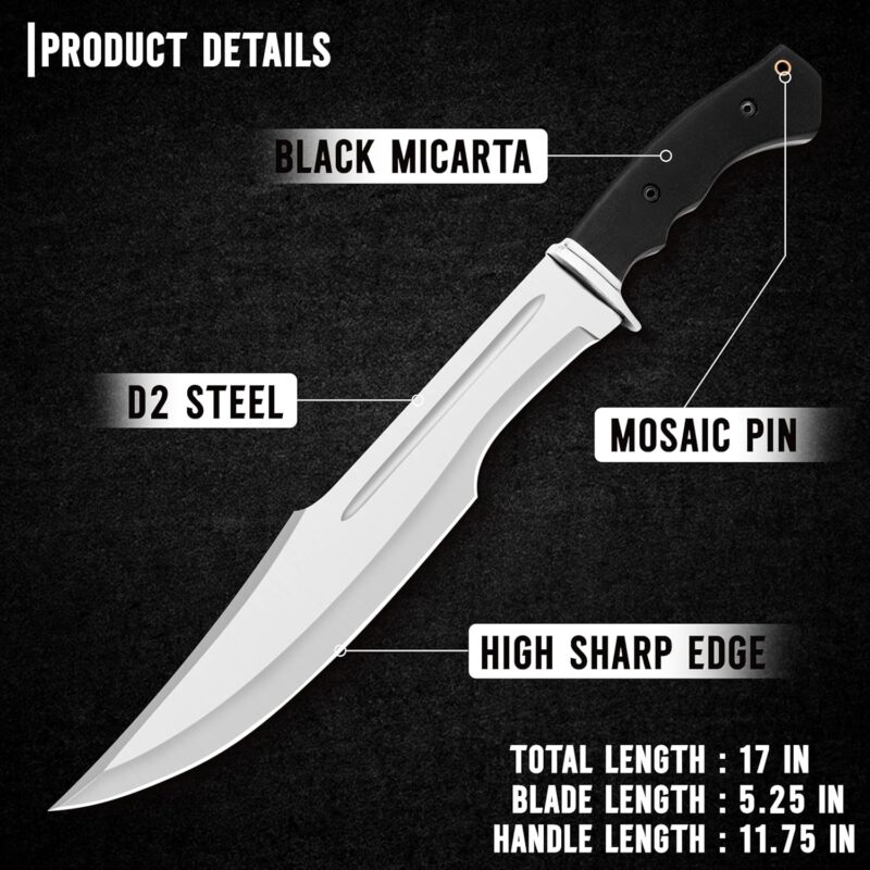 Premium Handmade Crocodile Dundee Bowie Knife - Image 3