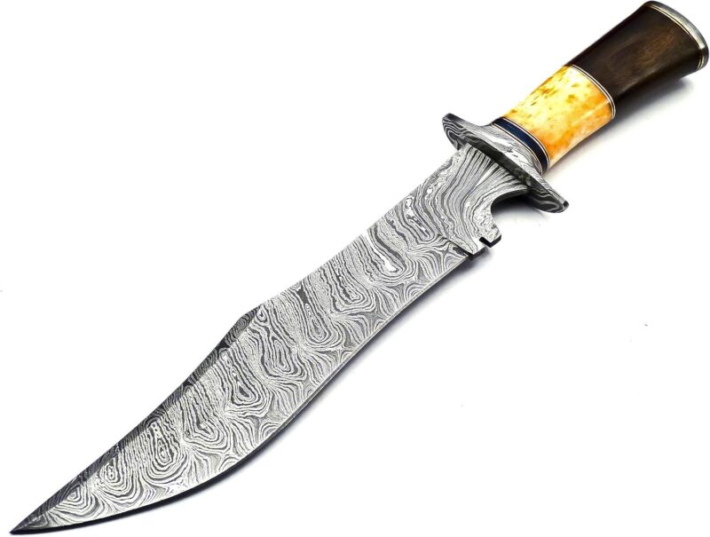 Bowieknifehq Premium Damascus Forged 15-Inch Bowie Knife - Image 9