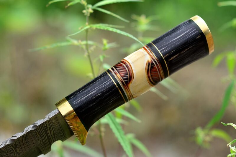 Damascus Forged Hunting Fixed Blade by BowieKnifeHQ - Image 4