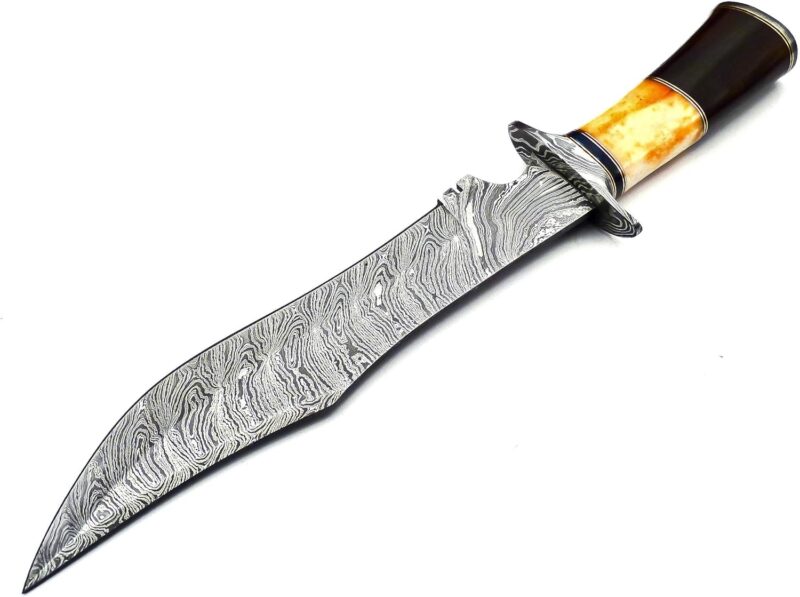 Bowieknifehq Premium Damascus Forged 15-Inch Bowie Knife - Image 5
