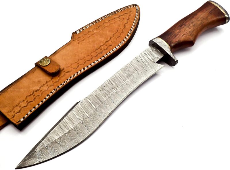 Handmade Damascus Steel Bowie Knife by Bowieknifehq - Image 3