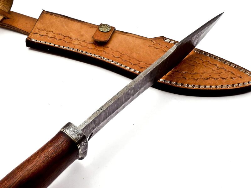 Handmade Damascus Steel Bowie Knife by Bowieknifehq - Image 4