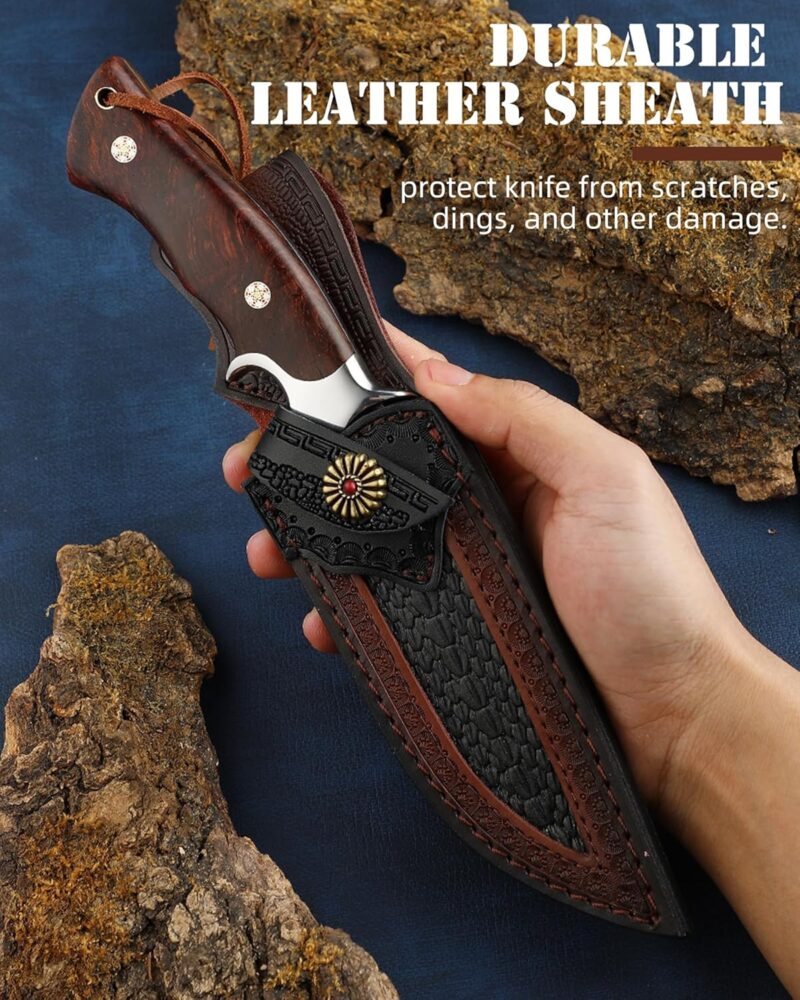 Handmade Damascus Forged Hunting Knife - Image 5