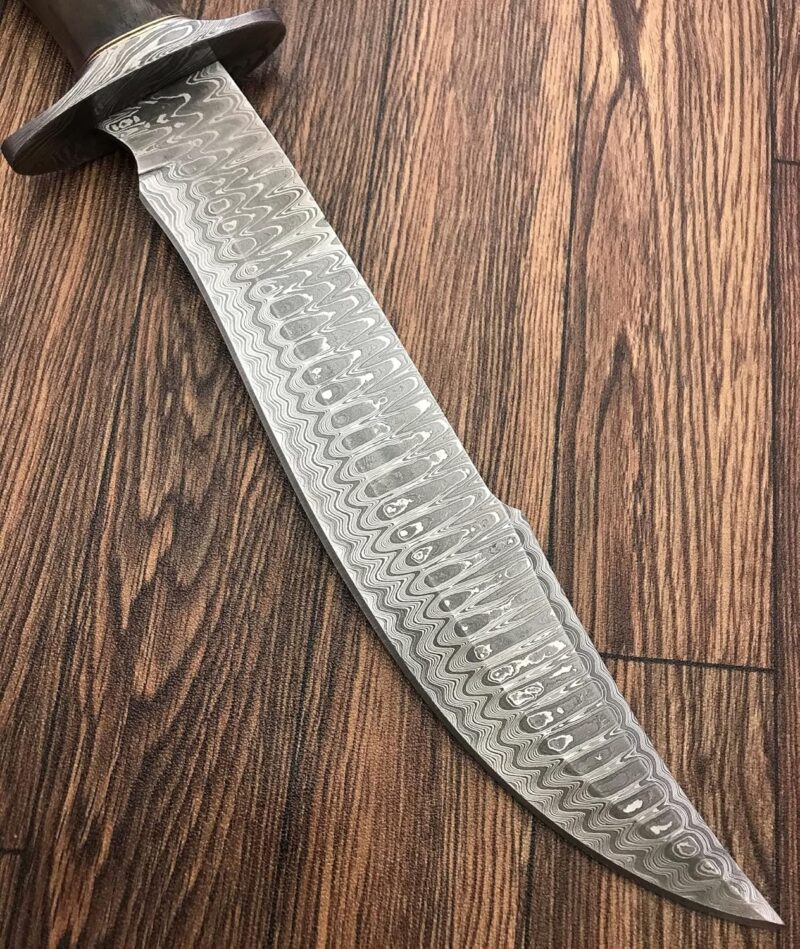 Premium Handmade Damascus Forged 15-Inch Bowie Knife - Image 3