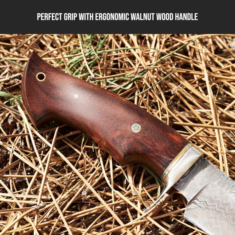 Premium Handmade Damascus Forged Hunting Knife - Image 6