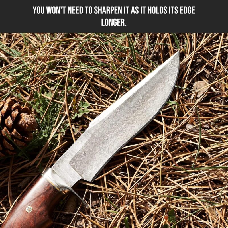 Premium Handmade Damascus Forged Hunting Knife - Image 8