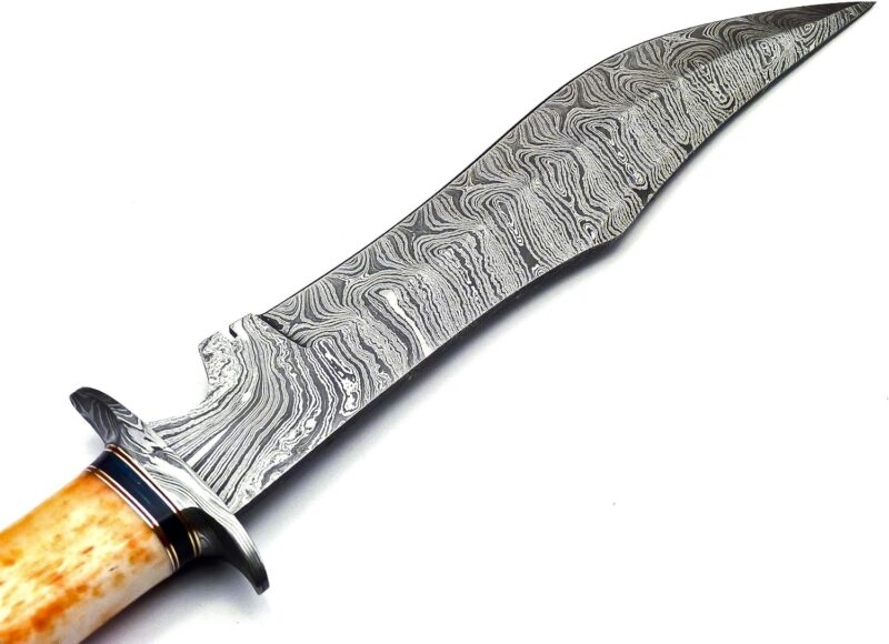 Bowieknifehq Premium Damascus Forged 15-Inch Bowie Knife - Image 6