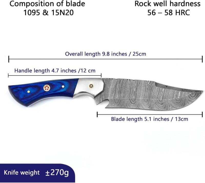 Damascus Hunting Knife