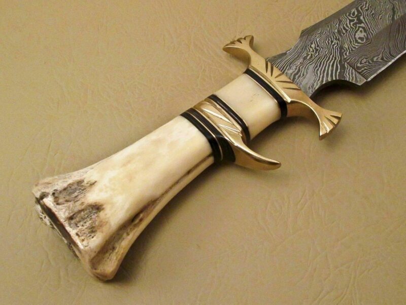 Premium Handmade Damascus Forged Hunting Knife - Image 3