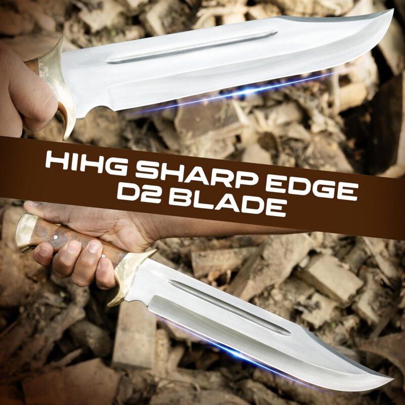 18-Inch D2 Steel Full Tang Bowie Knife🗡️ - Image 7