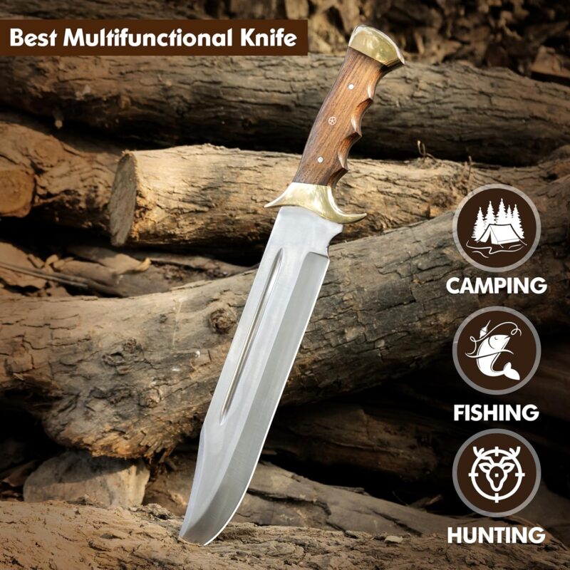 18-Inch D2 Steel Full Tang Bowie Knife🗡️ - Image 4