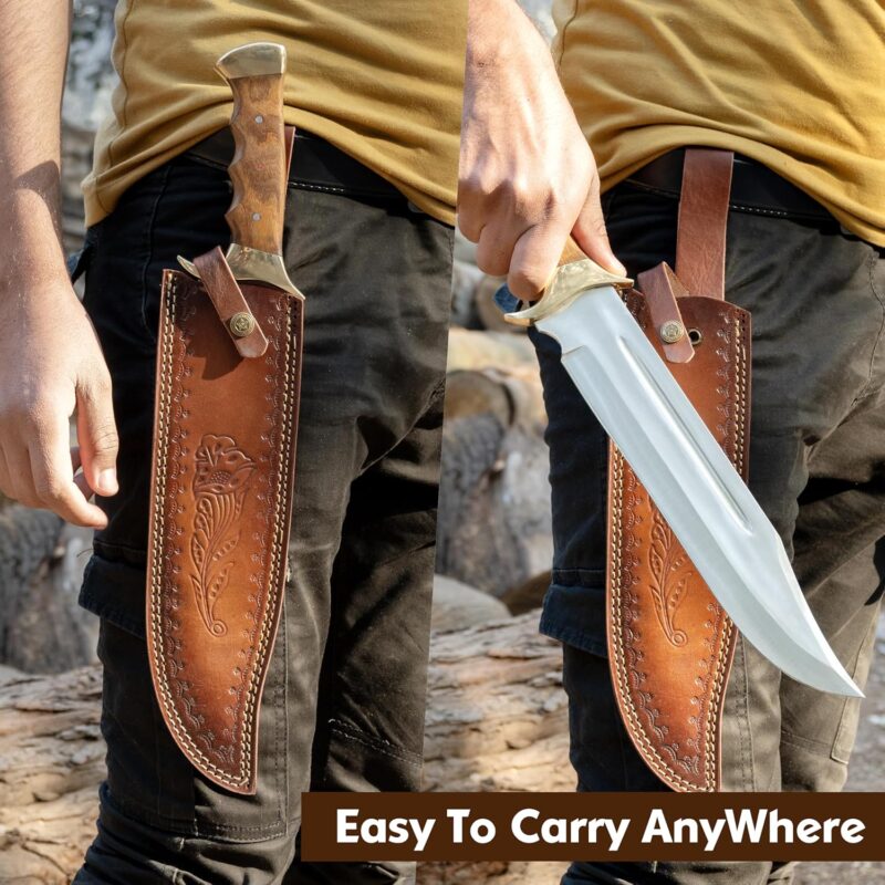 18-Inch D2 Steel Full Tang Bowie Knife🗡️ - Image 5